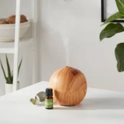 100ml Woodgrain Ultrasonic Diffuser Plus 5ml Eucalyptus Essential Oil Kit - Project 62â„¢