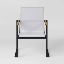 2pc Henning Outdoor Patio Dining Chairs Arm Chairs Gray - Project 62™ -Project 62 GUEST 08e84c29 9d6c 4993 b504 3cb82c6e45ee