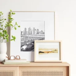 19.4" X 22.4" Matted To 11" X 14" Thin Gallery Oversized Image Frame Brass - Project 62™