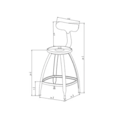 Seidler Architect Industrial Counter Height Barstool Black - Project 62™ -Project 62 GUEST 1826fd44 b2f5 4927 8d9a b4327fda6910