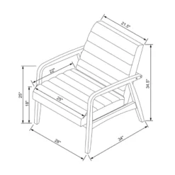 Northway Channel Tufted Wood Armchair Brown Faux Leather - Project 62™ -Project 62 GUEST 1f876303 a96c 4929 bdf8 23075bc31076
