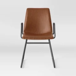 2pk Bowden Dining Chair With Arms Caramel Faux Leather - Project 62™ -Project 62 GUEST 43024056 fe62 41fb 99d0 35f4ccec34c6