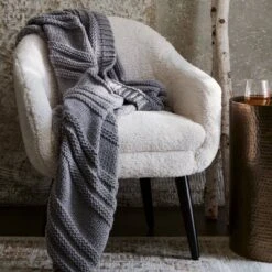 Harwell Modern Arm Barrel Chair With Wooden Legs Faux Shearling Cream - Project 62™ -Project 62 GUEST 4d1306cf 0de1 4393 812d 7db50c2c588c