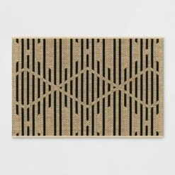 Grace Broken Geometrical Indoor/Outdoor Rug Black/Tan - Project 62™ -Project 62 GUEST 50643c67 8a9b 46db bb60 ae9132521de1