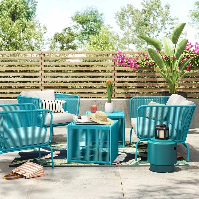 Fisher 2pk Patio Club Chairs -Blue-Green - Project 62™ 3 Fisher 2pk Patio Club Chairs -Blue-Green - Project 62™