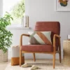 Northway Channel Tufted Wood Armchair Brown Faux Leather - Project 62™ -Project 62 GUEST 766662f6 2594 4c63 ad0a 52f47d3836d3