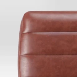 Northway Channel Tufted Wood Armchair Brown Faux Leather - Project 62™ -Project 62 GUEST a0a45243 3337 416f 9cd4 abea68aed58e