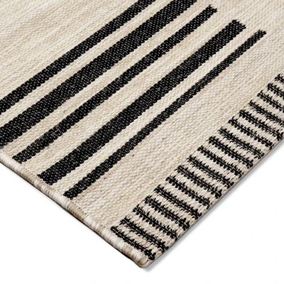 9' X 12' Multi-Tier Bars Outdoor Rug Gray/Cream - Project 62™ 5 9' X 12' Multi-Tier Bars Outdoor Rug Gray/Cream - Project 62™ - Image 3