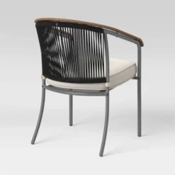 2pc Apex Mixed Material Outdoor Patio Dining Chairs Arm Chairs Black - Project 62™ -Project 62 GUEST afd87573 f32e 4143 ae0d 3bc9464f8622