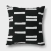 2pk Stripe Outdoor Throw Pillows DuraSeason Fabric™ Black/White - Project 62™ -Project 62 GUEST b692a8c0 7152 425f 8e60 2d6b50612ce2