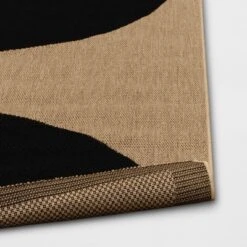 9'2"x12' Grace Half Circle Rectangular Woven Indoor Outdoor Area Rug Black - Project 62™ -Project 62 GUEST c908d19c 6f4a 419c 8a2d beb4b4e5c085