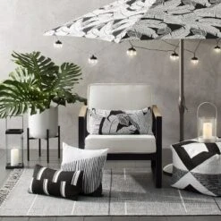 5' X 7' Linden Stripe Outdoor Rug Gray - Project 62™ -Project 62 GUEST d2a4f376 d237 4b84 a5a8 948ef6a5e19e