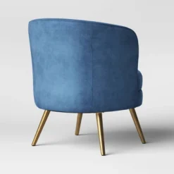 Beadle Accent Chair With Brass Leg Velvet Blue - Project 62™ -Project 62 GUEST e11583ec 29c6 45c1 beb3 aaaa0bb28088