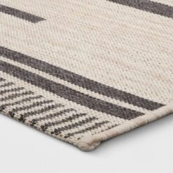 5' X 7' Outdoor Rug Multitier Bars Gray/Cream - Project 62™