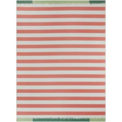Preppy Stripes Outdoor Rug Coral - Project 62™ -Project 62 GUEST e850929f b7d6 46e1 ac53 bf515ab16b0e