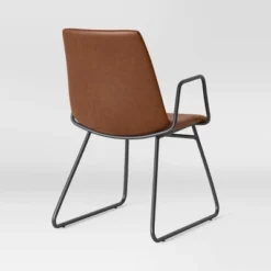 2pk Bowden Dining Chair With Arms Caramel Faux Leather - Project 62™ -Project 62 GUEST f262c859 ea45 42df 993a 776aeccbbfde