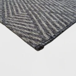 7' X 10' Seagull Stripe Outdoor Rug Gray - Project 62™