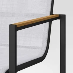 2pc Henning Outdoor Patio Dining Chairs Arm Chairs Gray - Project 62™ -Project 62 GUEST fc5a0bdf 8020 4e22 ba21 efe7ba0f6638